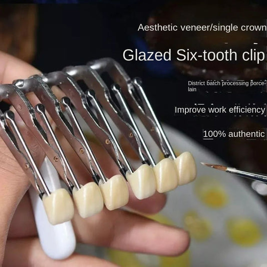 Dental Lab Six Teeth Clipper For Glazing For Veneers