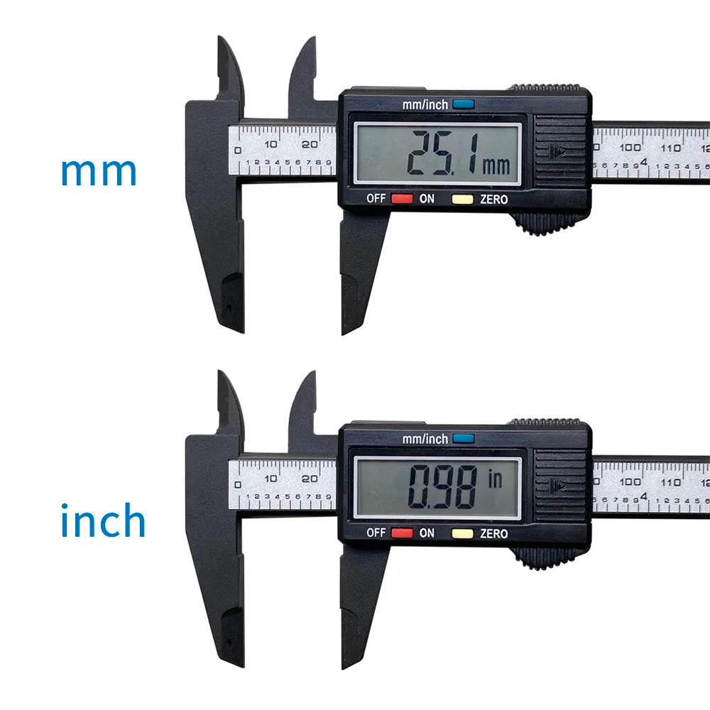 100mm Electronic Digital Caliper 6 Inch Carbon Fiber Vernier Caliper Gauge Micrometer Measuring Tool Digital Ruler